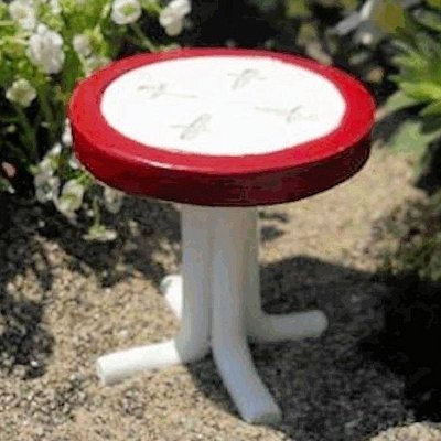 (image for) Table Figurine Red Retro Fairy Garden Furniture