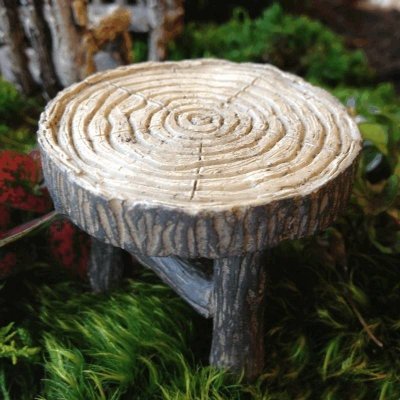 (image for) Table Figurine Cut Wood Fairy Garden Furniture