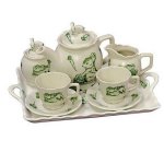 (image for) Green Bunny Tea Set Adult 10 Piece from Andrea by Sadek