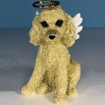 (image for) Poodle Dog Angel Ornament Dog Figurine