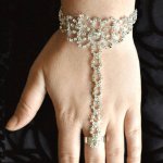 (image for) Crystal Lace Bracelet with Ring Slave Style