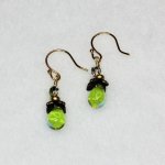 (image for) Olivine Droplets Beaded Earrings by Robin Goodfellow