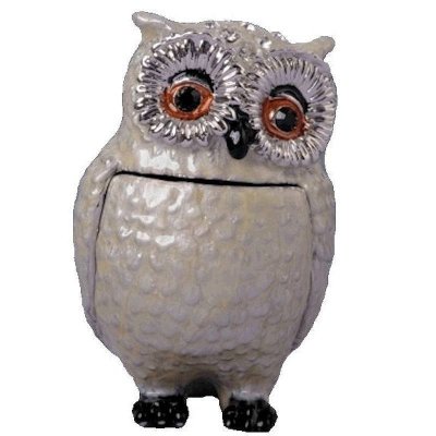 (image for) A Snowy White Owl Figurine Trinket Box by Keren Kopal