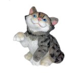 (image for) I Know, I'm Just Too Cute Grey Tabby Cat Figurine