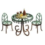 (image for) Bistro Table & 2 Chairs Figurine Set Fairy Garden Furniture