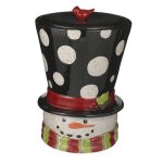 (image for) Snowman in Black Top Hat Christmas Cookie Jar