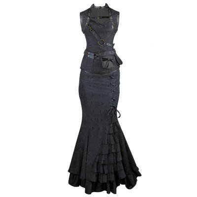 (image for) Steamy Siren Corset Dress Set Also Plus Sizes