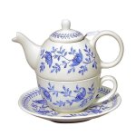 (image for) Blue Floral Tea for One Set from Andrea by Sadek