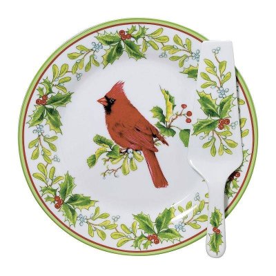 (image for) Cardinal Design Cake Plate Server Set from Andrea by Sadek
