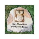 (image for) Daisy Eyes Owl Figurine Stepping Stone or Garden Sign