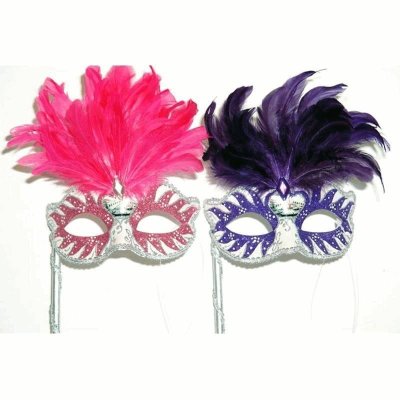 (image for) Mardi Gras Carnival Venetian Mask on a Stick