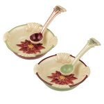 (image for) Poinsettia Design Christmas Serving Bowl with Spoon