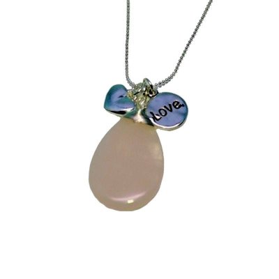 (image for) Rose Quartz Gemstone Pendant Necklace