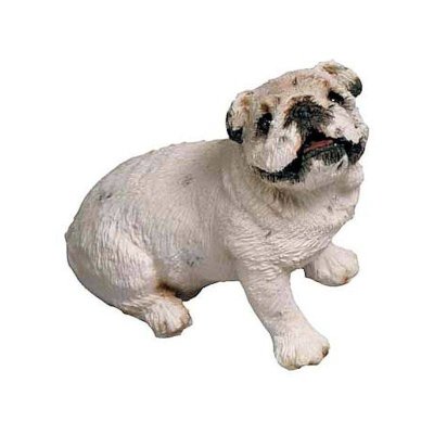 (image for) Bulldog Dog Figurine White Kitchen Magnet