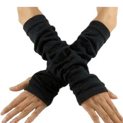 (image for) Black Long Fingerless Gloves