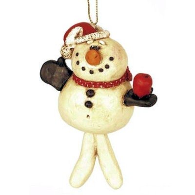 (image for) Apple for Teacher Snowman Figurine Christmas Ornament