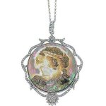 (image for) Mother of Pearl Cameo Pendant Necklace by Spring Street