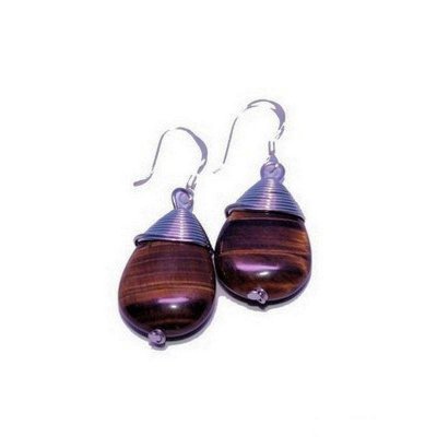 (image for) Tiger Eye Gemstone Earrings with Special Properties