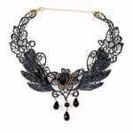 (image for) Black Rose in Lace Choker Necklace