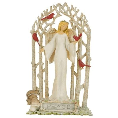 (image for) Peace be with You Christmas Angel Figurine with Cardinals