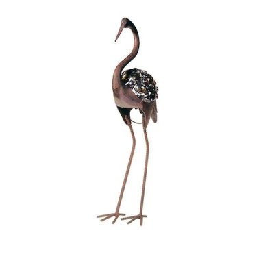 (image for) Beaded Crane Bird Garden Figurine by Grasslands Road