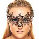 (image for) Blush Enchantress Masquerade Mask Black Laser Cut Metal