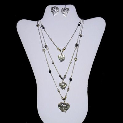 (image for) Fairy Love Extra Long Necklace & Earrings Jewelry Set