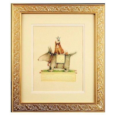 (image for) Terrier Carrier Benefits of Pet Ownership Framed Fantasy Art