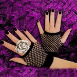 (image for) Fish Net Fingerless Gloves Short