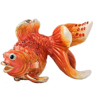 (image for) Goldfish Figurine Trinket Box by Keren Kopal