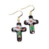 (image for) Cloisonne Cross Beaded Earrings
