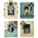(image for) Jeweled Photo Frame Vintage Tin in 4 Styles