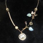 (image for) Genuine Pearl Tendril Beaded Necklace