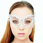 (image for) Bridal Enchantress Masquerade Mask White Laser Cut Metal