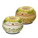 (image for) Sunflower Delight Ceramic Votive Candle Holder