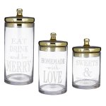 (image for) Christmas Cheer Glass Jars Set of 3