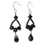(image for) Onyx Triple Drop Chandelier Earrings by Robin Goodfellow