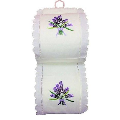 (image for) Lavender Design Handmade Linen Toilet Paper Holder