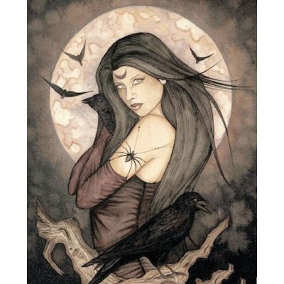 (image for) All Hallows Eve Witch Fantasy Art by Jessica Galbreth