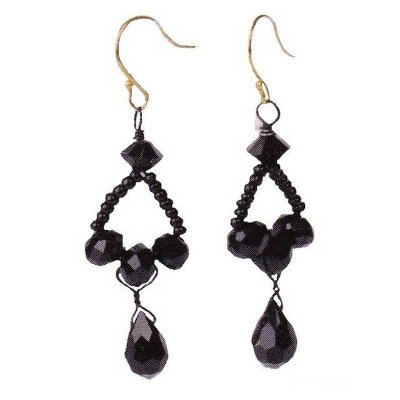 (image for) Onyx Triple Drop Chandelier Earrings by Robin Goodfellow