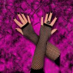 (image for) Fish Net Fingerless Gloves Long