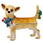 (image for) Chihuahua Christmas Dog Figurine Trinket Box by Keren Kopal