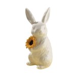 (image for) Bunny Figurine with Sunflower Ceramic Vase