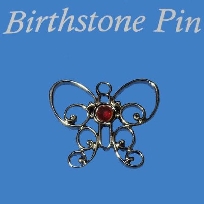 (image for) January Birthstone Butterfly Lapel Pin