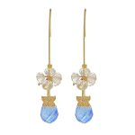 (image for) Blue Crystal Drop Chandelier Earrings by I Love Bracelets