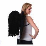 (image for) Black Feather Wings 23.5 Inches Tall