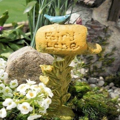 (image for) Mailbox in Yellow Fairy Garden Figurine