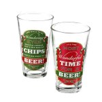 (image for) Beer Glasses for Christmas Set of 4 by Grasslands Road