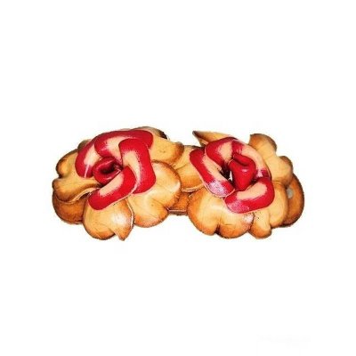 (image for) Double Flower Girl Leather Hair Barrette