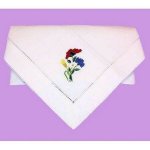(image for) Floral Design Handmade Hand Embroidered Linen Napkin